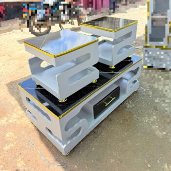 EXCUTIVE MORDERN MARBLE COFFEE TABLE WITH STOOLS